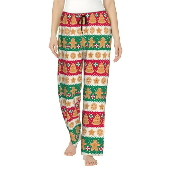 Kdxio Women's Comfy Stretch Cute Cookies Print Drawstring Pajama Pants-XX-Large