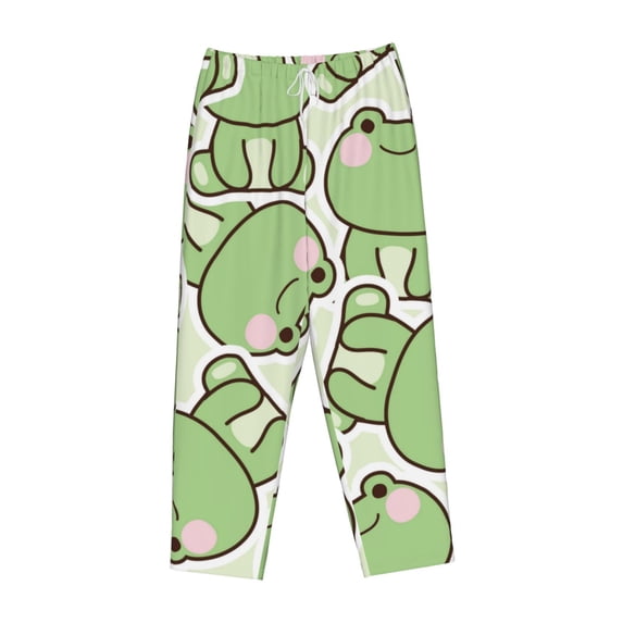 Kdxio Women's Comfy Stretch Cute FrogPrint Drawstring Pajama Pants-XX-Large