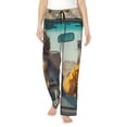 thumbnail image 1 of Kdxio Women's Comfy Stretch Desert Monkeys Drive Print Drawstring Pajama Pants-Medium, 1 of 5