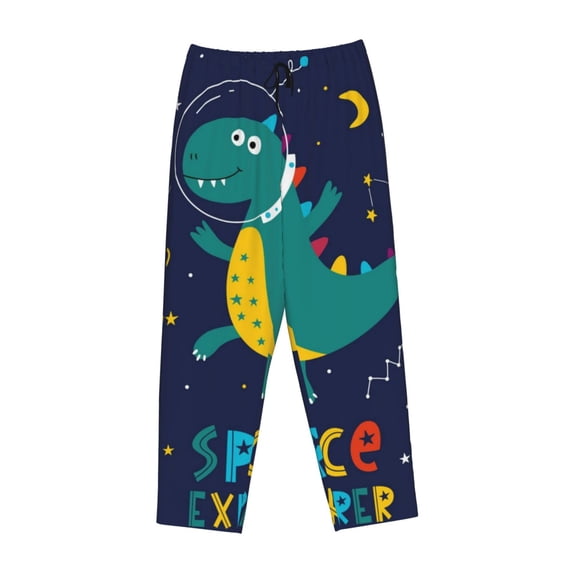 Kdxio Women's Comfy Stretch Dinosau Space ExplorerPrint Drawstring Pajama Pants-Small