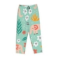 thumbnail image 1 of Kdxio Women's Comfy Stretch Elephant and FlowersPrint Drawstring Pajama Pants-Medium, 1 of 9