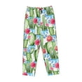 thumbnail image 1 of Kdxio Women's Comfy Stretch Flowers and CactusPrint Drawstring Pajama Pants-Large, 1 of 9