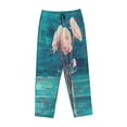thumbnail image 1 of Kdxio Women's Comfy Stretch Flowers in Glass VasePrint Drawstring Pajama Pants-Medium, 1 of 9