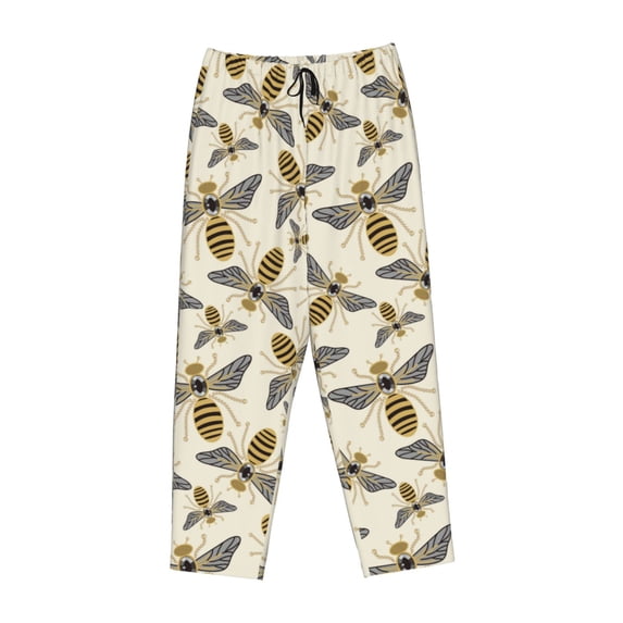Kdxio Women's Comfy Stretch Flying Bees1Print Drawstring Pajama Pants-Large