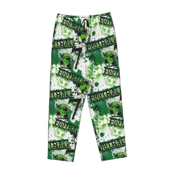 Kdxio Women's Comfy Stretch Football 7Print Drawstring Pajama Pants-Small
