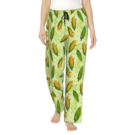 Kdxio Women's Comfy Stretch Fresh Corn Print Drawstring Pajama Pants-XX-Large