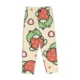 thumbnail image 1 of Kdxio Women's Comfy Stretch Frog Hold StrawberryPrint Drawstring Pajama Pants-Small, 1 of 9