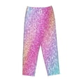 thumbnail image 1 of Kdxio Women's Comfy Stretch Fun Rainbow PinkPrint Drawstring Pajama Pants-Small, 1 of 9