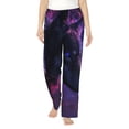thumbnail image 1 of Kdxio Women's Comfy Stretch Galactic Wolf Stare Print Drawstring Pajama Pants-X-Large, 1 of 5