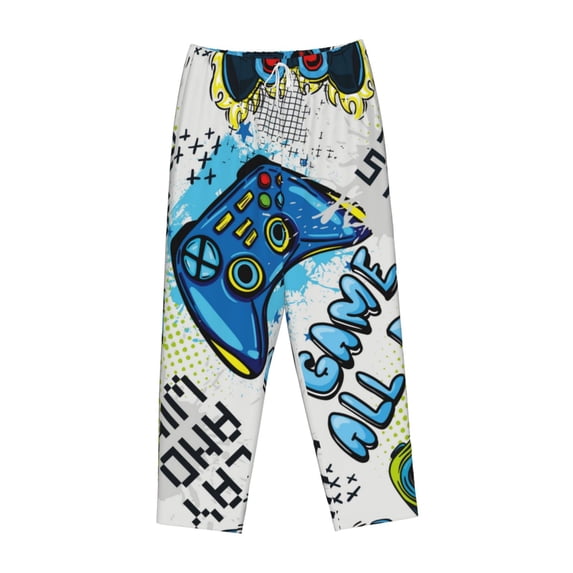 Kdxio Women's Comfy Stretch Game All DayPrint Drawstring Pajama Pants-XX-Large