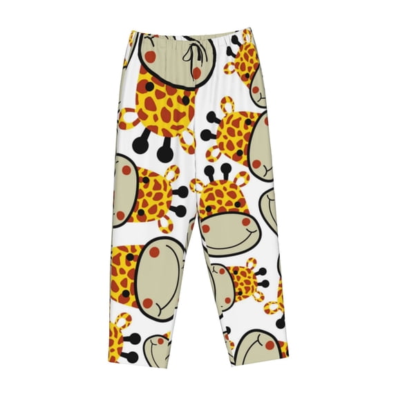 Kdxio Women's Comfy Stretch Giraffes HeadPrint Drawstring Pajama Pants-XX-Large