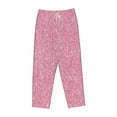 thumbnail image 1 of Kdxio Women's Comfy Stretch Glitter PinkPrint Drawstring Pajama Pants-Large, 1 of 9