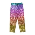 thumbnail image 1 of Kdxio Women's Comfy Stretch Glitter RainbowPrint Drawstring Pajama Pants-Medium, 1 of 9