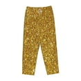 thumbnail image 1 of Kdxio Women's Comfy Stretch Gold GlitterPrint Drawstring Pajama Pants-Medium, 1 of 9