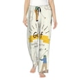 thumbnail image 1 of Kdxio Women's Comfy Stretch Golf Icons And Golfer Print Drawstring Pajama Pants-Large, 1 of 5