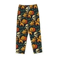 thumbnail image 1 of Kdxio Women's Comfy Stretch Halloween SkullPrint Drawstring Pajama Pants-Large, 1 of 9