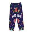 thumbnail image 1 of Kdxio Women's Comfy Stretch Happy Mardi GrasPrint Drawstring Pajama Pants-XX-Large, 1 of 9