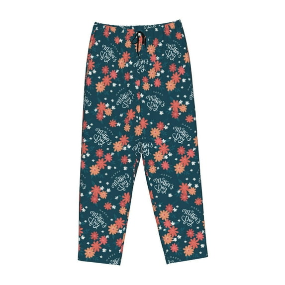 Kdxio Women's Comfy Stretch Happy Mother's DayPrint Drawstring Pajama Pants-Small