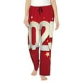 thumbnail image 1 of Kdxio Women's Comfy Stretch Happy New 2025 Year Print Drawstring Pajama Pants-X-Large, 1 of 5