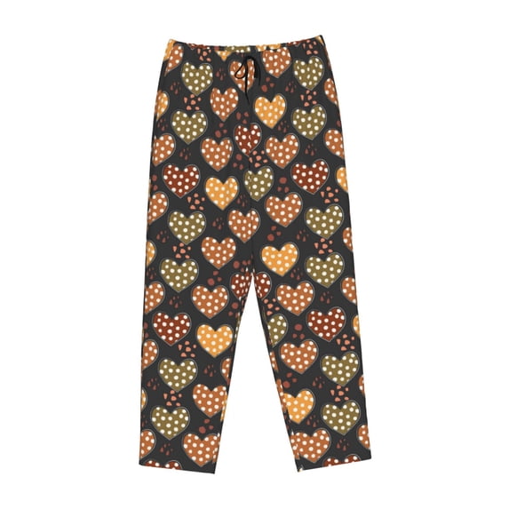 Kdxio Women's Comfy Stretch HeartPrint Drawstring Pajama Pants-Small
