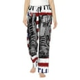 thumbnail image 1 of Kdxio Women's Comfy Stretch Home Of The Free Because Of The Brave Print Drawstring Pajama Pants-, 1 of 5