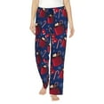 thumbnail image 1 of Kdxio Women's Comfy Stretch Hot Cocoa Snowflake Mittens Print Drawstring Pajama Pants-Large, 1 of 5