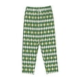 thumbnail image 1 of Kdxio Women's Comfy Stretch Light Green SquaresPrint Drawstring Pajama Pants-X-Large, 1 of 9