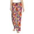 thumbnail image 1 of Kdxio Women's Comfy Stretch Maple Leaves Print Drawstring Pajama Pants-X-Large, 1 of 5