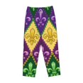 thumbnail image 1 of Kdxio Women's Comfy Stretch Mardi Gras4Print Drawstring Pajama Pants-Medium, 1 of 9