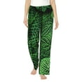 thumbnail image 1 of Kdxio Women's Comfy Stretch Natural Green Leaves Print Drawstring Pajama Pants-Medium, 1 of 5