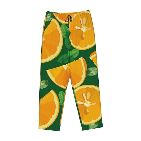 Kdxio Women's Comfy Stretch OrangePrint Drawstring Pajama Pants-XX-Large