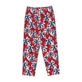 thumbnail image 1 of Kdxio Women's Comfy Stretch Palm Tree Pattern on RedPrint Drawstring Pajama Pants-X-Large, 1 of 9