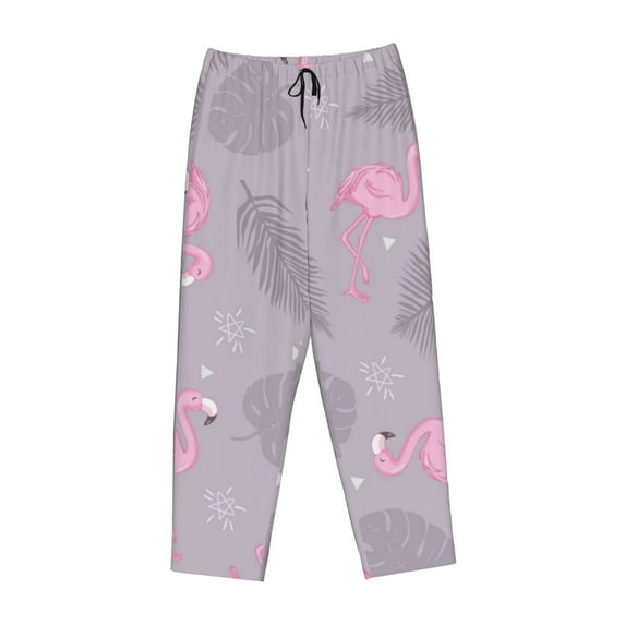 Kdxio Women's Comfy Stretch Pink FlamingoPrint Drawstring Pajama Pants-Medium