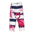 thumbnail image 1 of Kdxio Women's Comfy Stretch Pink FlamingosPrint Drawstring Pajama Pants-Small, 1 of 9