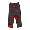 thumbnail image 1 of Kdxio Women's Comfy Stretch Red LadybugsPrint Drawstring Pajama Pants-Medium, 1 of 9