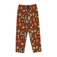 thumbnail image 1 of Kdxio Women's Comfy Stretch Retro CoffeePrint Drawstring Pajama Pants-Small, 1 of 9