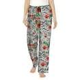 thumbnail image 1 of Kdxio Women's Comfy Stretch Roses Mixed Zebra 1 Print Drawstring Pajama Pants-XX-Large, 1 of 5