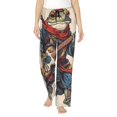 thumbnail image 1 of Kdxio Women's Comfy Stretch Samurai Frog Guitar Print Drawstring Pajama Pants-Medium, 1 of 5