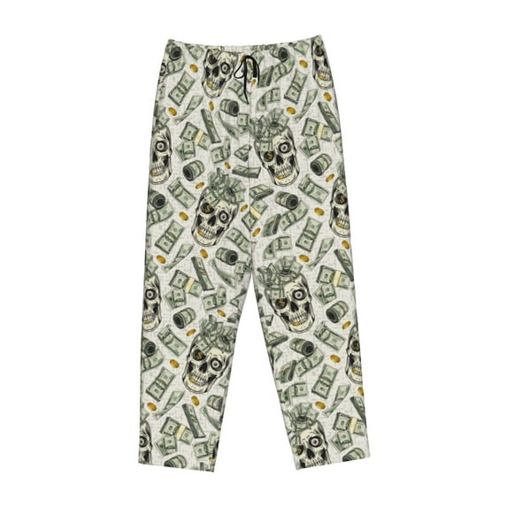Kdxio Women's Comfy Stretch Skull with CashPrint Drawstring Pajama Pants-XX-Large