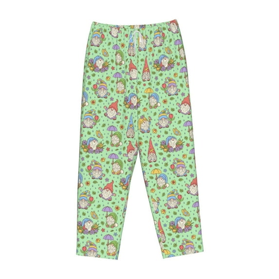 Kdxio Women's Comfy Stretch Spring GnomesPrint Drawstring Pajama Pants-X-Large