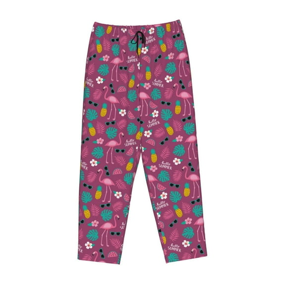 Kdxio Women's Comfy Stretch Summer FlamingoPrint Drawstring Pajama Pants-Small