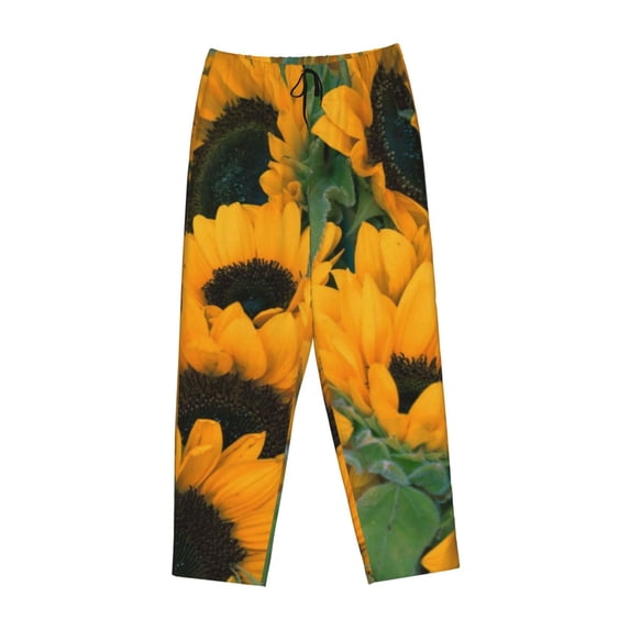Kdxio Women's Comfy Stretch Sunflowers 7Print Drawstring Pajama Pants-XX-Large