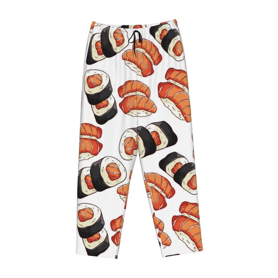 Kdxio Women's Comfy Stretch Sushi RollPrint Drawstring Pajama Pants-Small