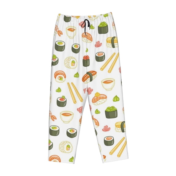 Kdxio Women's Comfy Stretch Sushi and RollsPrint Drawstring Pajama Pants-XX-Large