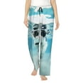 thumbnail image 1 of Kdxio Women's Comfy Stretch Swimming Cat Goggles Print Drawstring Pajama Pants-Medium, 1 of 5