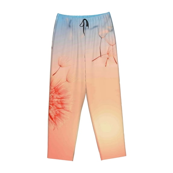 Kdxio Women's Comfy Stretch The Sunset of DandelionPrint Drawstring Pajama Pants-Medium