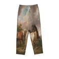 thumbnail image 1 of Kdxio Women's Comfy Stretch Three Horses Oil PaintingPrint Drawstring Pajama Pants-XX-Large, 1 of 9