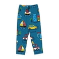 thumbnail image 1 of Kdxio Women's Comfy Stretch Transportations with BuildingsPrint Drawstring Pajama Pants-Medium, 1 of 9