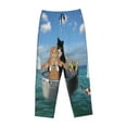 Kdxio Women's Comfy Stretch Two Brave Cats Are Floating On The Sea