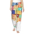 thumbnail image 1 of Kdxio Women's Comfy Stretch USA MAP Print Drawstring Pajama Pants-X-Large, 1 of 5